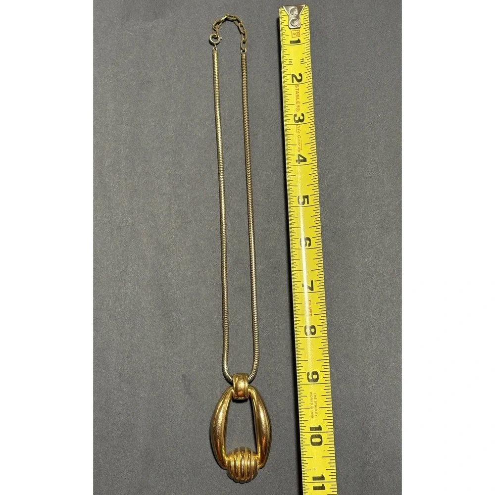Grosse Germany Vintage 1971 Dior Designer‎ Gold Tone Costume Necklace Pendant
